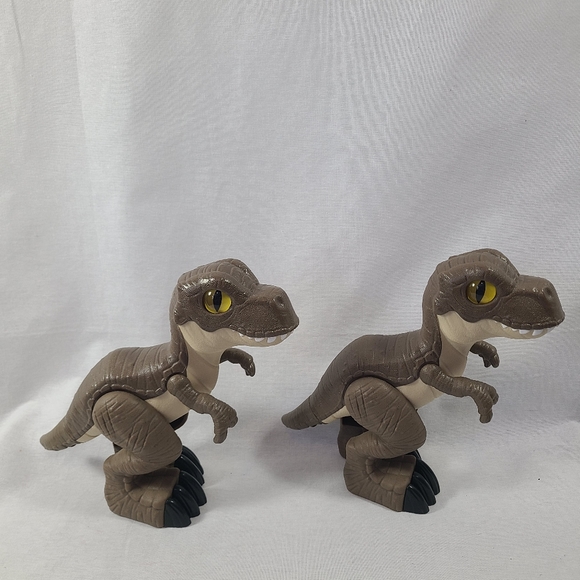 Imaginext Jurassic World T-Rex Figure Camp Cretaceous Mattel Fisher price- lot - Picture 1 of 3
